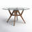 Ashyla Round Glass Top Solid Wood Base Dining Table-156882592