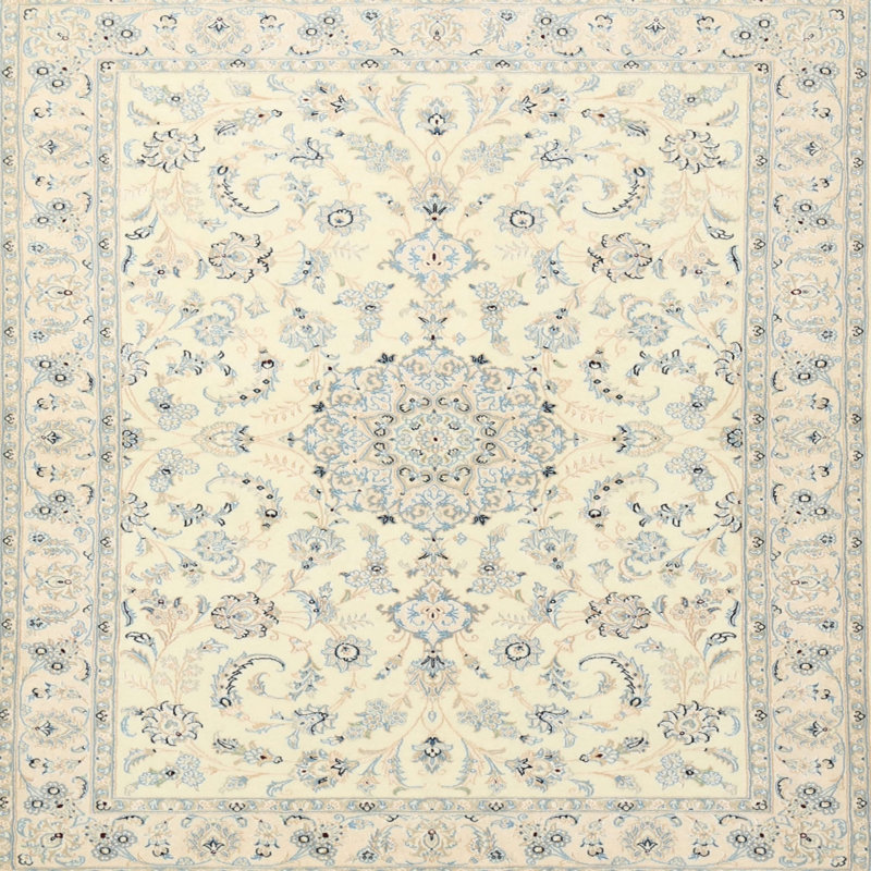 Tapis traditionnel beige / gris Desern, Carré 3 pi