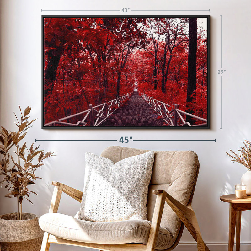 " Red Trees ", 43" H x 29" W