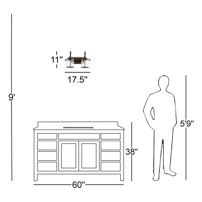 Salome 2 - Light Vanity Light, Vintage Copper