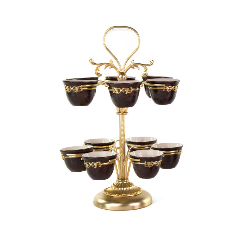 Villari Coffee Cup, Black/Gold