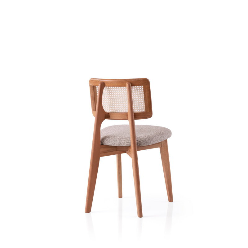 Modern Scandinavian Chair, Oak & Light Gray, 16.9 x 31.5 x 18.3 inches | 100% Beech Wood Frame, 100% Plywood Seat | Ergonomic Design, 175 lbs Capacity, Stylish Home or Office Furniture, Perfect for Any Space
