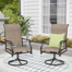 Alyah Swivel Patio Dining 42 inch High Back Sling Armchairs