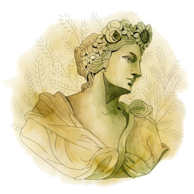 Garden Goddess III 1 Piece Wrapped Canvas Painting