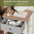3 Piece Bedroom Furniture Set – Upholstered Queen Size Platform Bed Frame With Adjustable Headboard & 2 Fabric Drawer Nightstands, Modern Bed With Nightstand Set, No Box Spring Needed-125368967-125368969