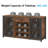 70 Inch Industrial Bar Cabinet with Fridge Space and Wine Rack Long Bar Cabinet with Drawer,Rustic Wood Metal Large Wine Cabinet with Rack Modern Sideboard Buffet for Kitchen Dining Room-102380459