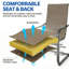 Ensemble de salle à manger 7 pièces pour patio, ensemble de chaises de patio et table Textilene pour le jardin, la cour arrière, la piscine
