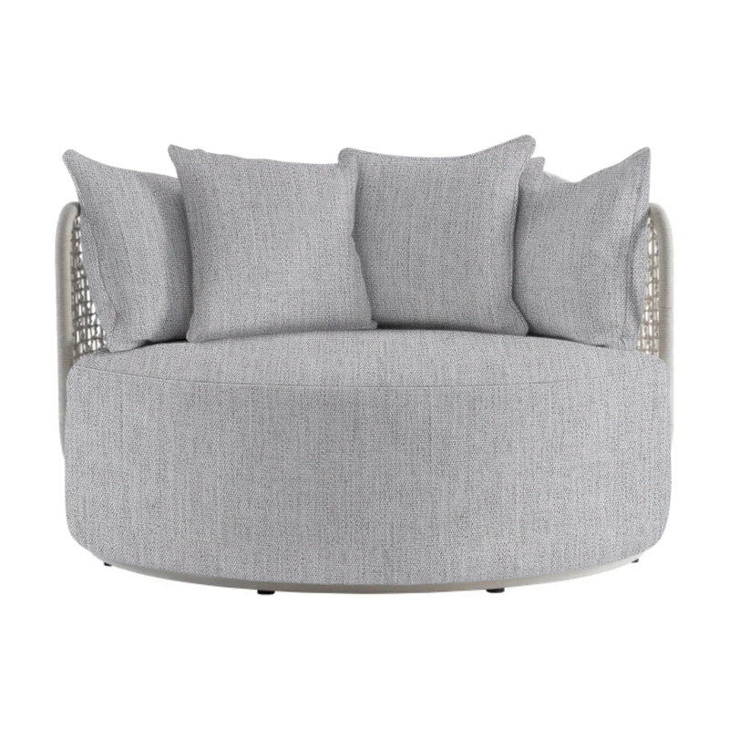 Capella Outdoor Metal Patio Daybed, Canvas Granite Sunbrella® Canvas