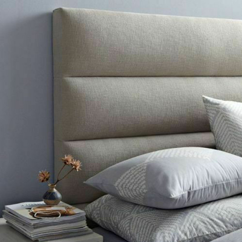 Oquinn Upholstered Chenille Headboard, Kingsize (5'), Light Grey