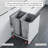 Dowell 18" Double Pullout Kitchen Trash Can with Soft-close Slides - Aluminum-100790297