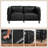 Faux Leather Loveseat-1577738032