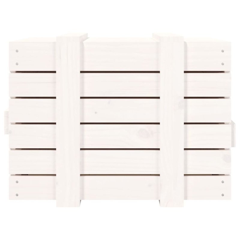 Marlow Home Co. Ulti 58cm W Pine Solid Wood Deck Box, White