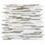Carrelage mural mosaïque en verre 12 po x 12 po Silver Weave-118608152