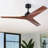 52In Lowe Profile Black Ceiling Fan Without Light