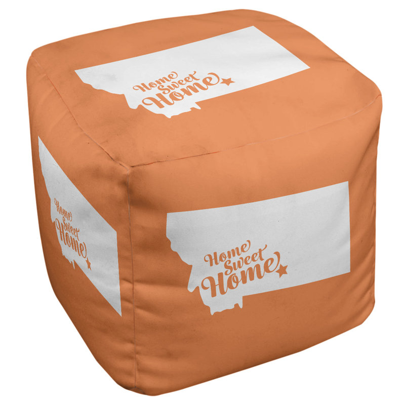 Repose-pieds cube bills, Orange