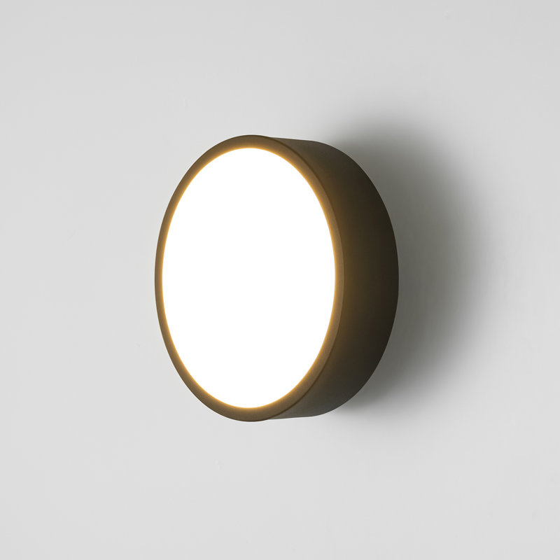 Adalat 1- Light Round LED Dimmable Wall Sconce, Matte Black