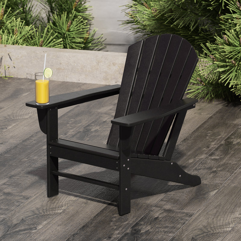  Chaise Adirondack en plastique Altura, Noir, noir, noir, noir