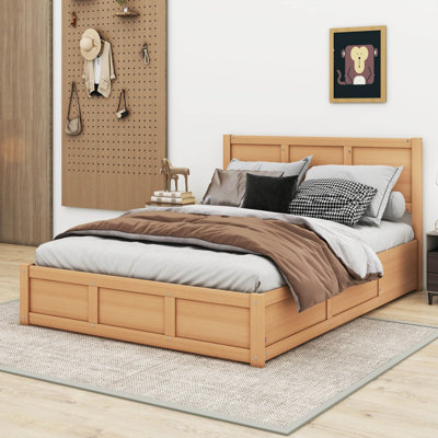 Laceymae Wood Platform Bed with Underneath Storage and 2 Drawers