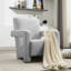 Fauteuil d'appoint rembourré en laine d'agneau moderne-1693209642
