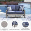 Causeuse d'extérieur avec coussin Dillon Beach