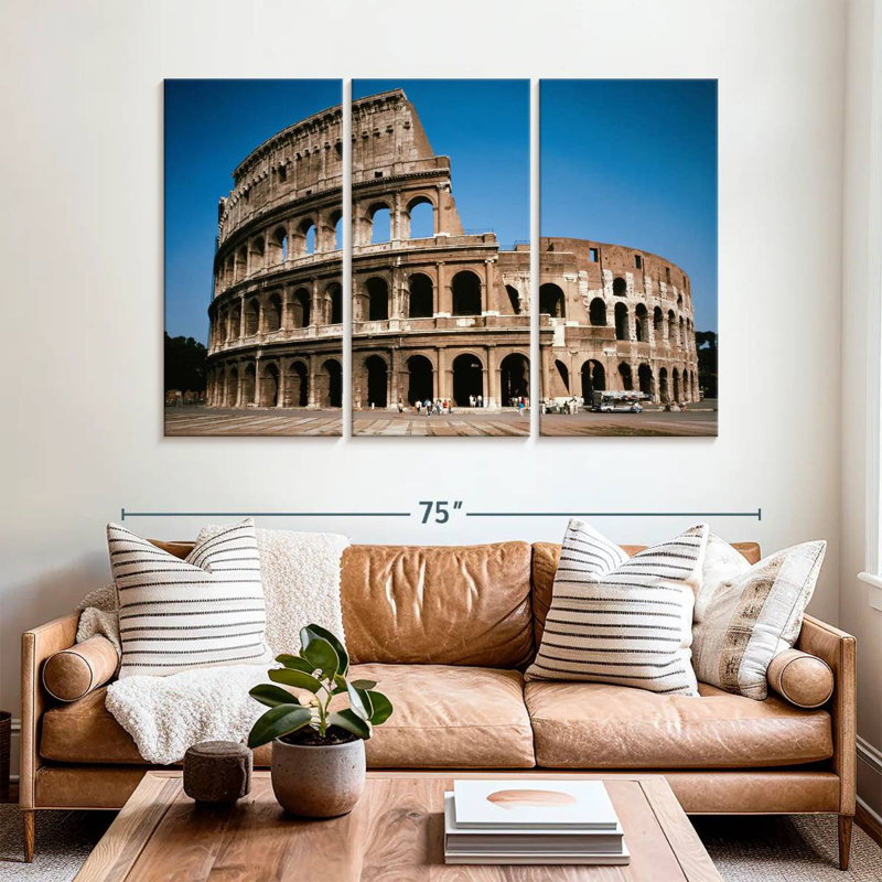 Roman Colosseum Ruins, 42" H x 65" W