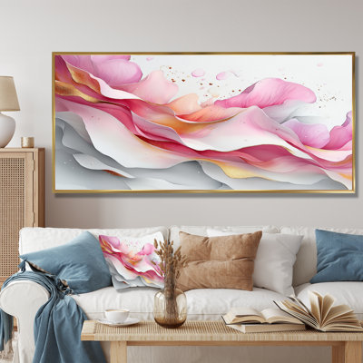 Fondations fluides de Rosa IV - art mural abstrait en marbre