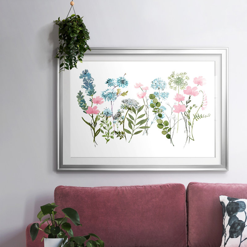 Spring Meadow, reproduction d'art encadrée, Argent, H 27 po x l 39 po x P 1,5 po