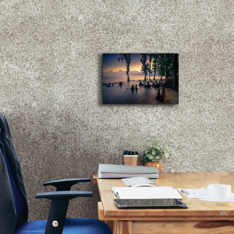 «The Shore Of Lake Pontchartrain» par Rick Berk, art mural sur toile, H 12 po x l 18 po x P 0,75 po