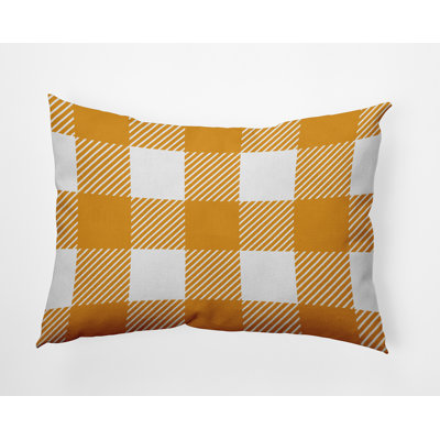 Plaid Outdoor Reversible Throw Pillow