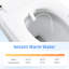 Toilette intelligente une pièce avec bidet intégré, conception, chasse d'eau automatique et ouverture / fermeture, température réglable du siège chauffant, séchage à l'eau chaude, télécommande, couvercle du capteur, modes de massage à lavage arrière, nuit