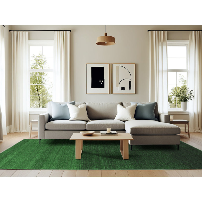 Washable Abstract Indoor Rug, Rectangle 6' x 9'