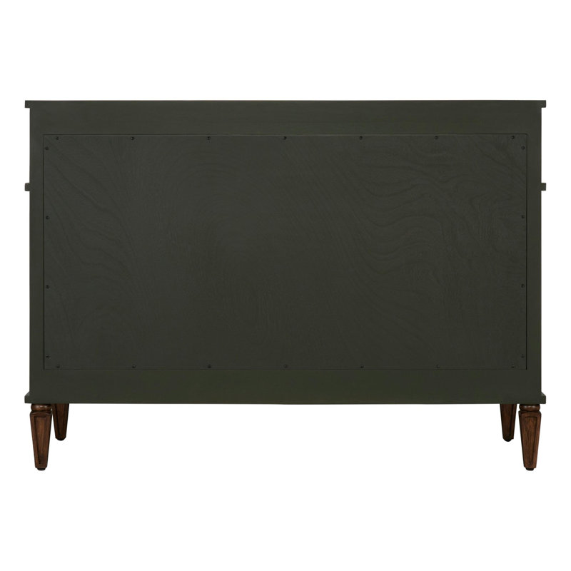 48" Elmdale Vanity for Undermount Sink, Feathered White Quartz, Dark Olive Green
