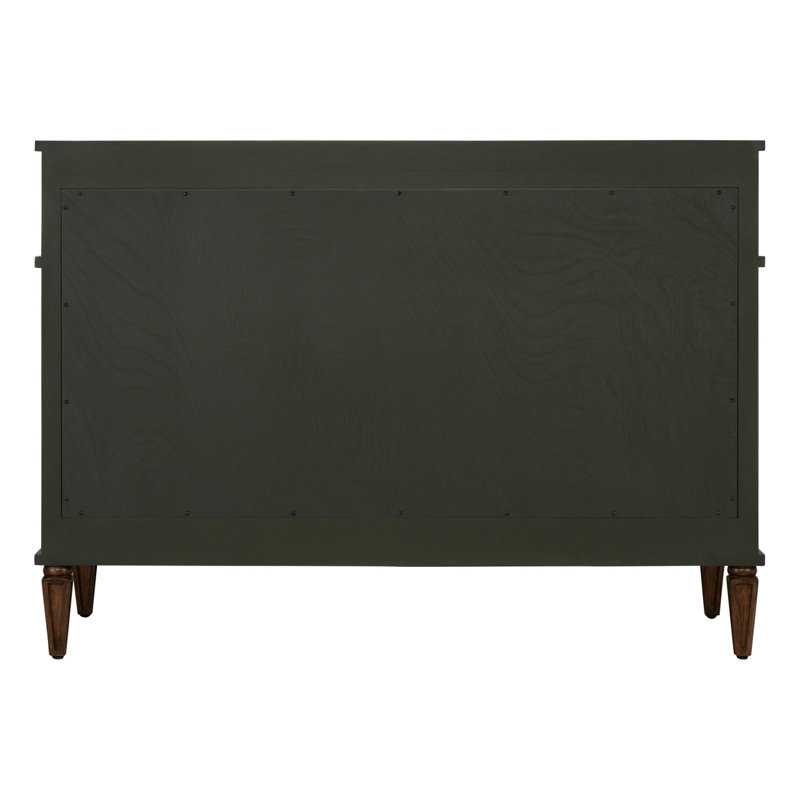 Elmdale 48" Freestanding Mahogany Single Basin Vanity Oval Undermount Sink - 8" Faucet Holes, Dark Olive Green