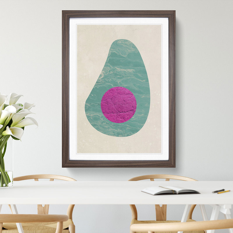 Avocado - Picture Frame Graphic Art, Walnut, 65cm H x 48cm W x 2cm D