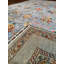 Tapis bleu original en laine et coton noué à la main