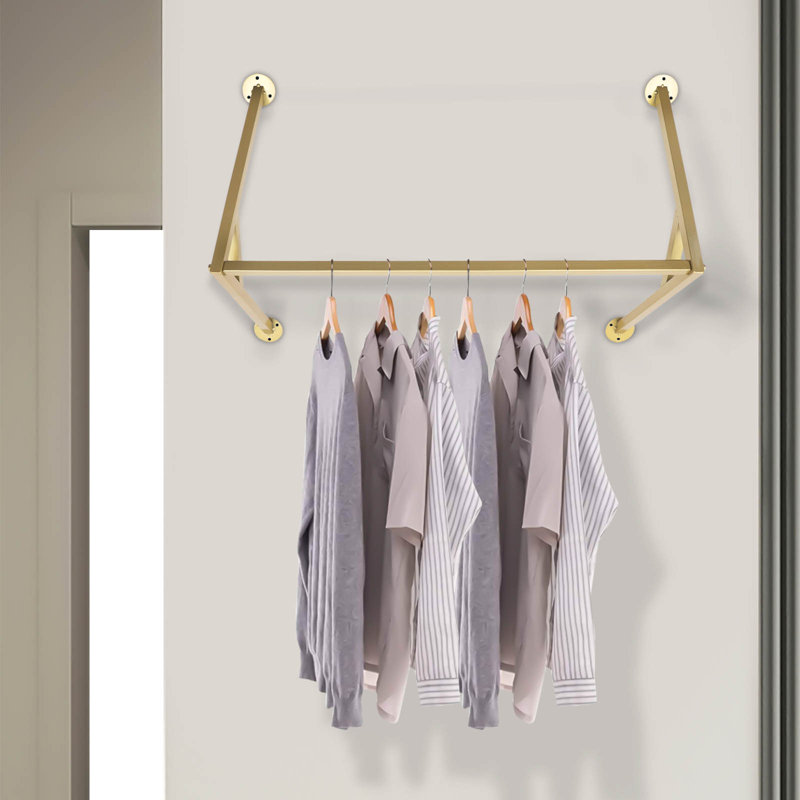 31.5'' Metal Wall Mounted Clothes Rack