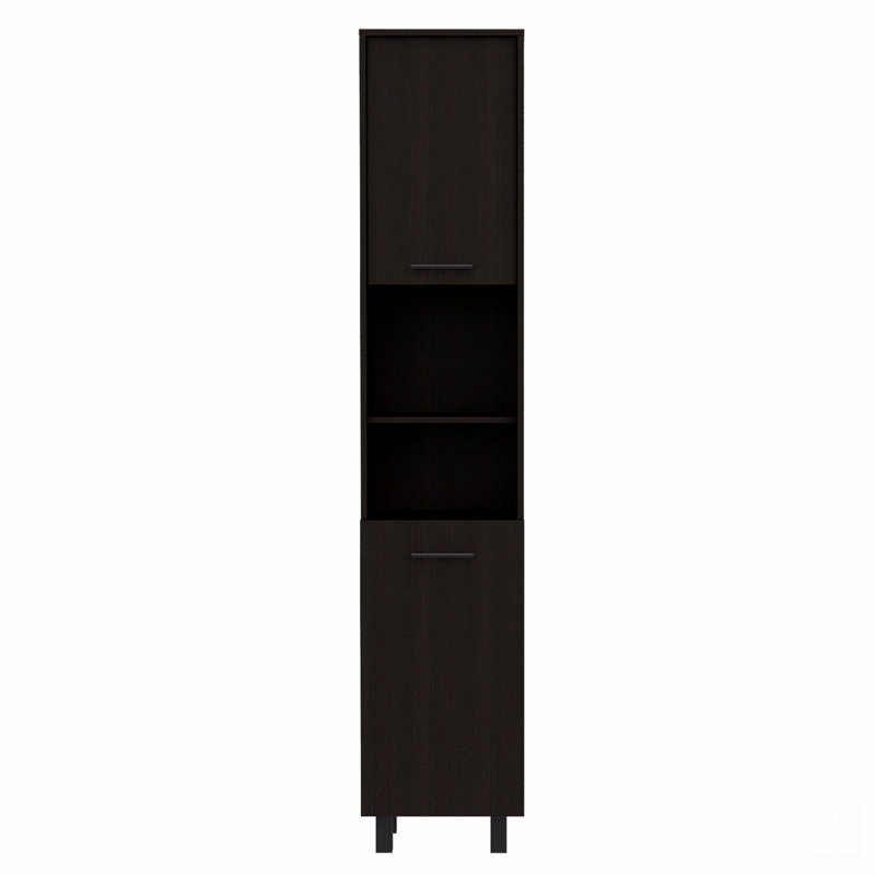 Garde-manger rectangulaire à 2 tablettes, Noir