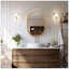 Miroir mural irrégulier décoratif, aspect ondulé asymétrique pour une élégance moderne et une esthétique améliorée, 32 po x 22 po