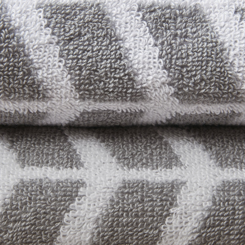 Ensemble 6 serviettes de bain en coton Nadia, Gris