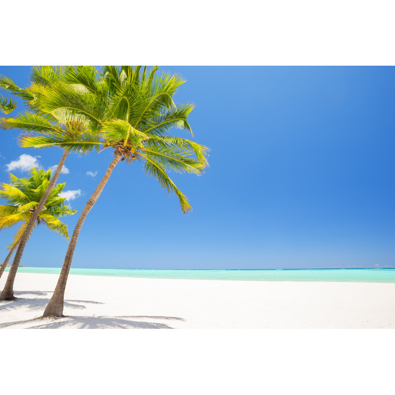 White Sandy Beach by Preto_perola - Wrapped Canvas Print, 30cm H x 46cm W 