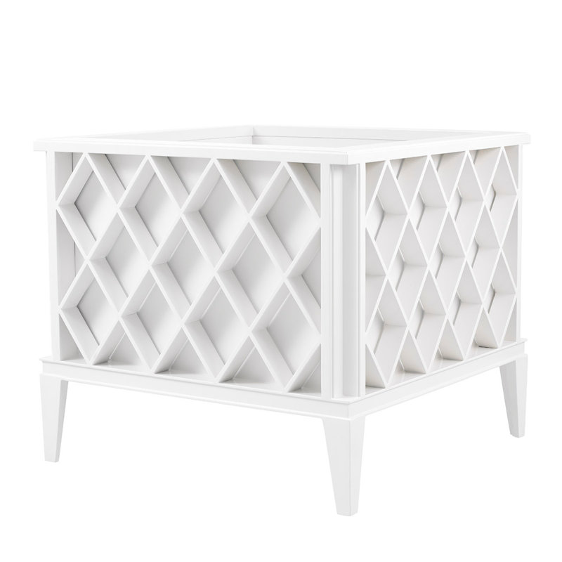 Ocean Club Metal Planter, White