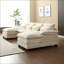 Canapé modulaire, grand Boucle en chenille moderne en U pour le salon | Beige | Boucle-1541634237