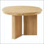 Table de salle à manger ovale extensible avec base à piédestal