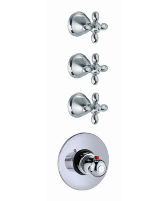 Olivia Built-In Thermostatic Faucet Trim with Volume Control Handle