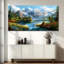 Abstrait art mural sur toile 48 "X24", peinture effet craquelé noir et blanc, œuvre d'art moderne texturée pour le salon
