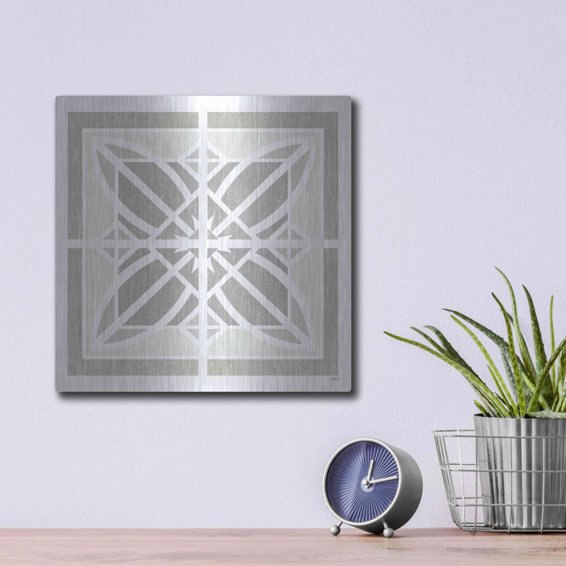 «Farmhouse Square II» par Heidi Kuntz, art mural en métal, 12 po x 12 po, H 12 po x l 12 po