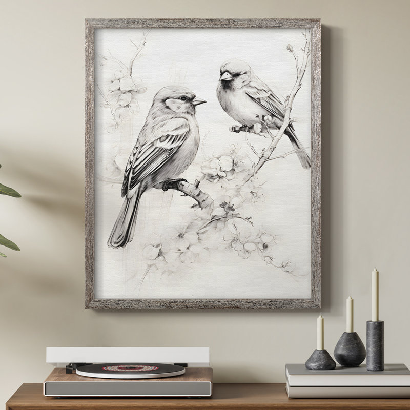 Reproduction encadrée vintage en bois massif L III, H 15 po x l 12 po