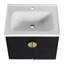Armoire de salle de bain 60 po avec portes à fermeture en douceur et lavabo - Meuble-lavabo mural en châtaignier noir 60 po Fonction et couleur-1619699512