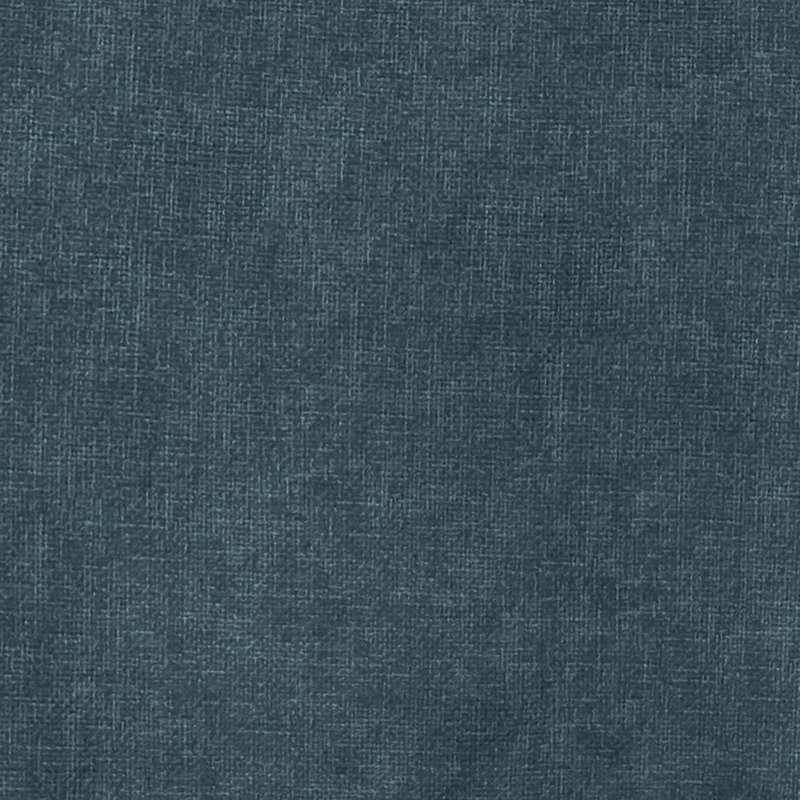 Ensemble de salle à manger Leana 5 pièces, hauteur standard, en noyer - Table ronde et quatre chaises en tissu bleu denim
