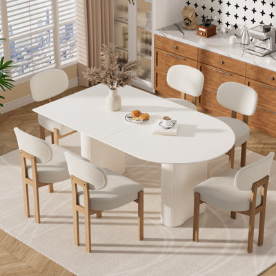 Double Pedestal Kitchen Table Sets with Chairs